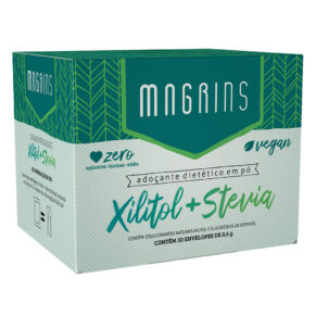 Adoçante Xilitol com Stevia 50 Sachês Magrins