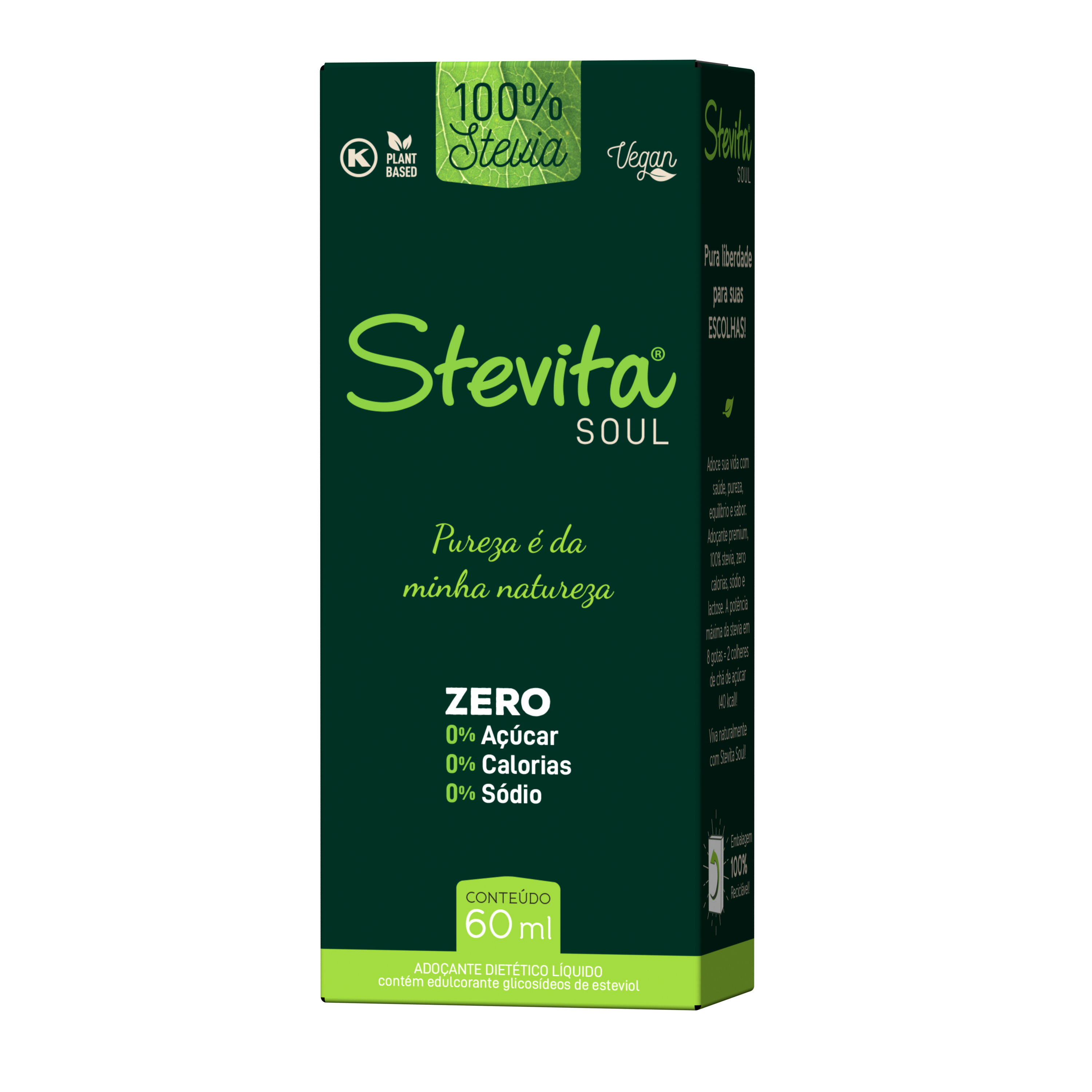 Adoçante Líquido de Stevia STEVITA SOUL 60ml